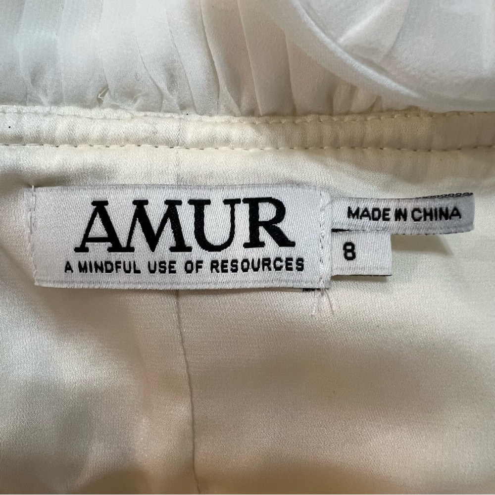 AMUR Mimi Halter Neck Frill Off White Mini Dress.‎ Size 8. NWT. - Picture 3 of 17